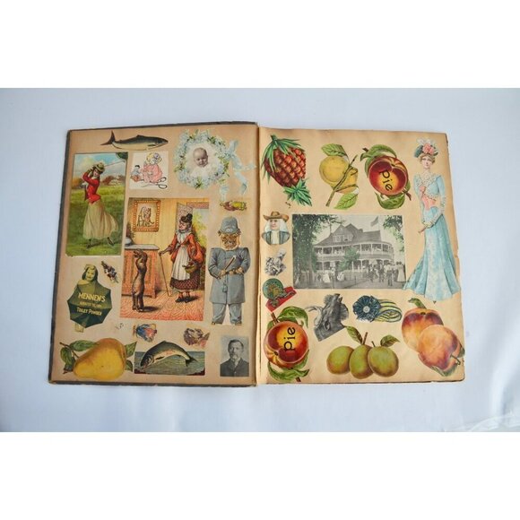 Early 1900s Antique Scrapbook Album 40 Full Pages Victorian - Picture 4 of 16